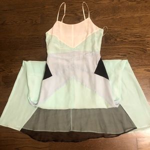 Suboo stunning color block sheath maxi dress